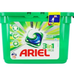 Ariel 3in1 Mountain Spring Washing Gel Capsules 15 pcs